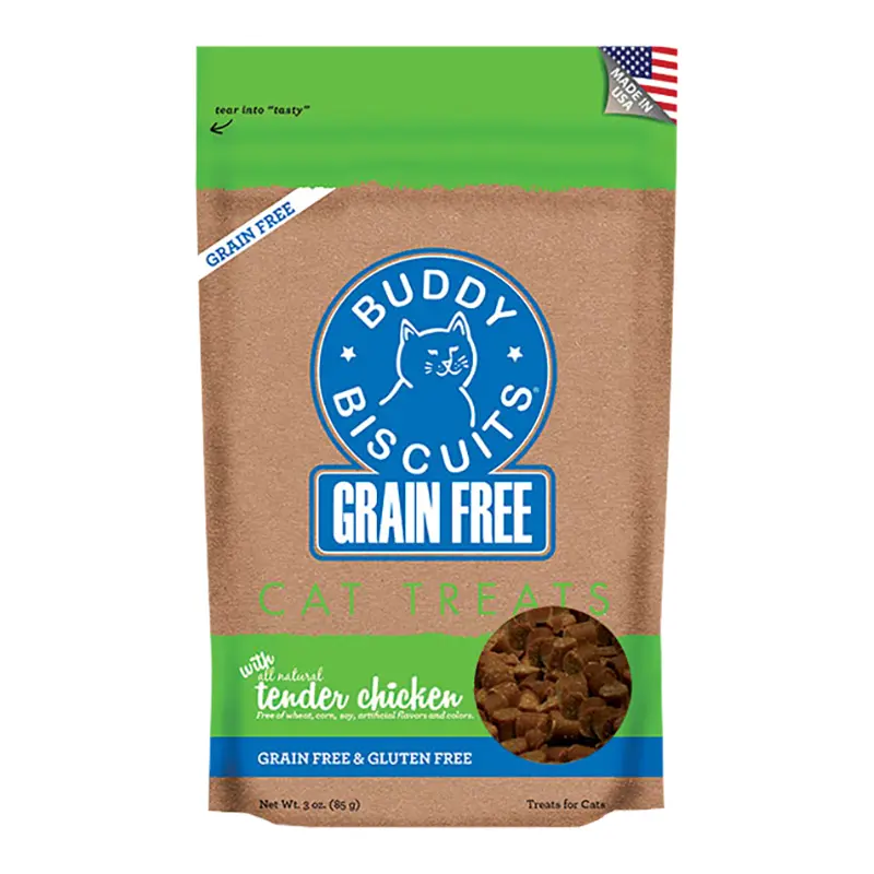 Cloud Star Grain Free Buddy Biscuits For Cats - Tender Chicken 3oz 
