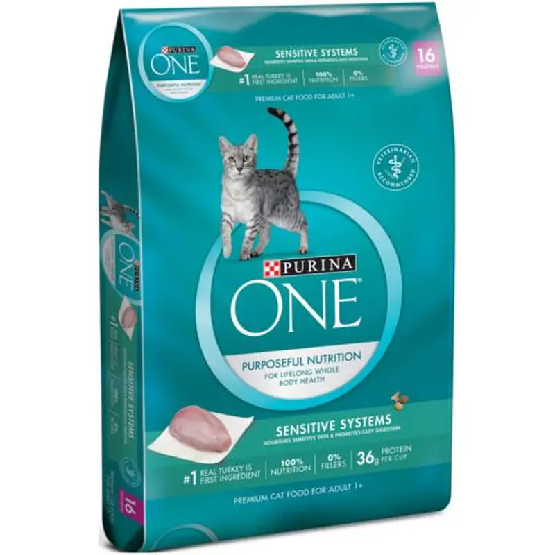 Purina One Sensitive Formula Cat 16 lb - 178647