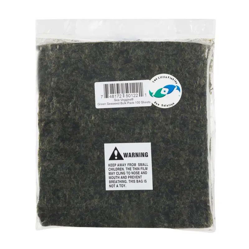 Two Little Fishies Julian Sprung's Seaveggies Green Seaweed Fish Food 100 Pack