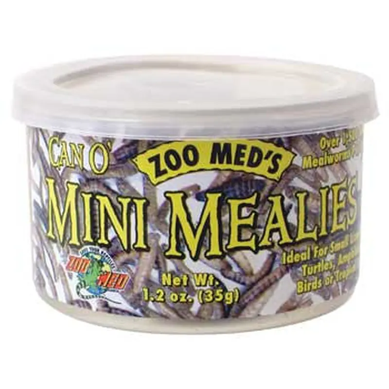 Zoo Med Can O' Mini Mealies Reptile Wet Food 1.2 oz