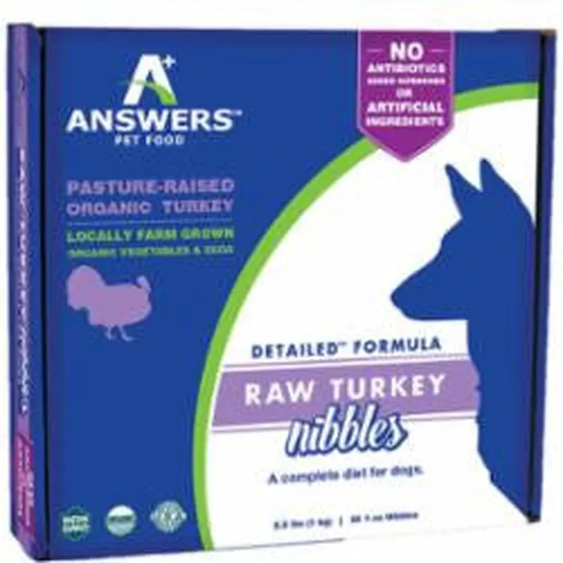 Answers Dog Frozen Detail Turkey 1oz Nibbles 2.2lb SD-5 