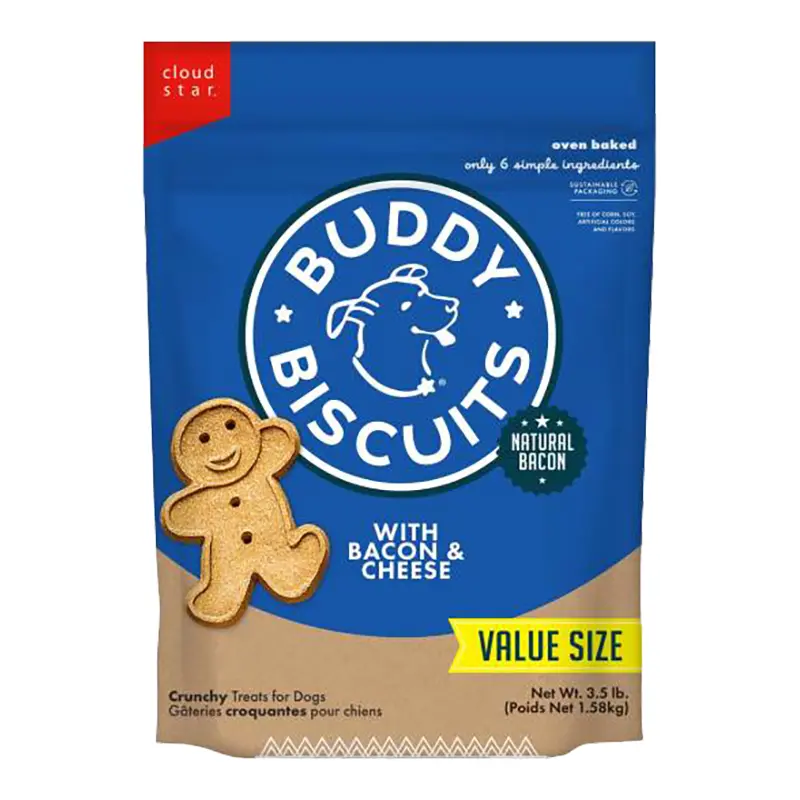 Cloud Star Buddy Biscuits Bacon/Cheese 3.5lb 