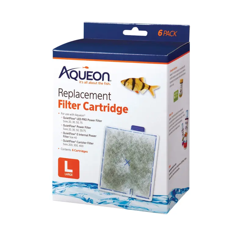 Aqueon Replacement Filter Cartridges Large - 6 pack