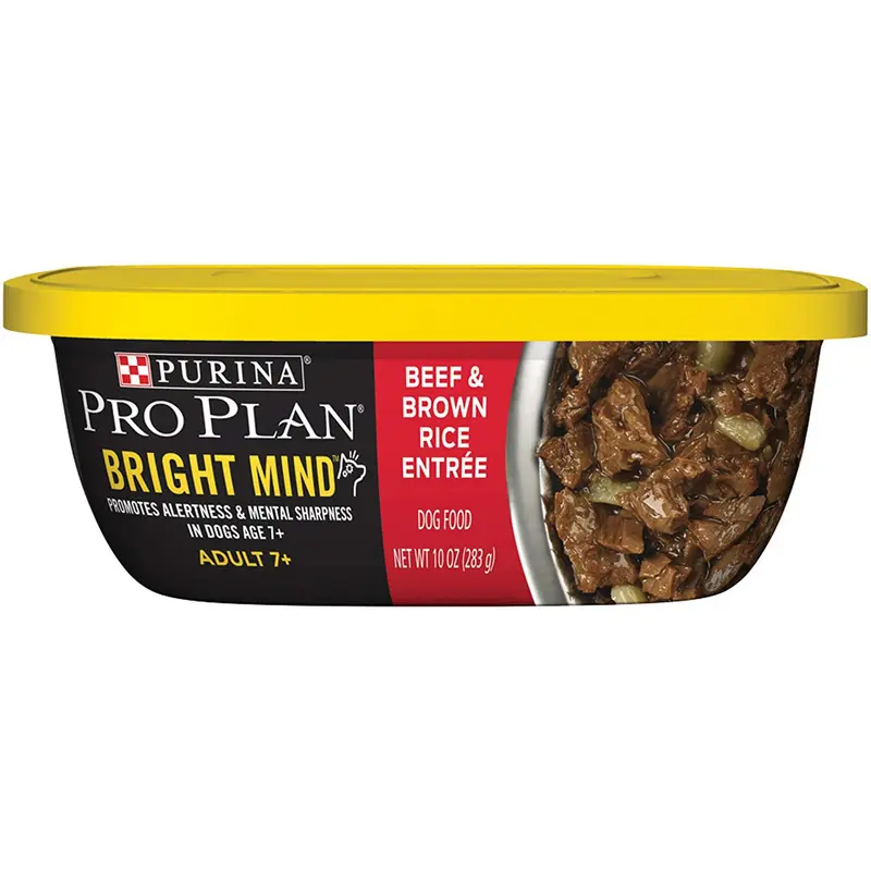 Pro Plan Bright Mind 7+ Beef & Brown Rice Entree Senior Dog 8 / 10 oz