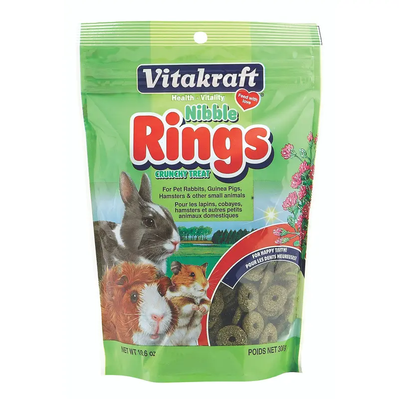 Vitakraft Nibble Rings Crunchy Treat for Small Animals 10.6 oz