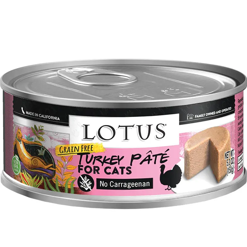 Lotus Cat Grain Free Turkey Pate 5.3oz 24 Pack 
