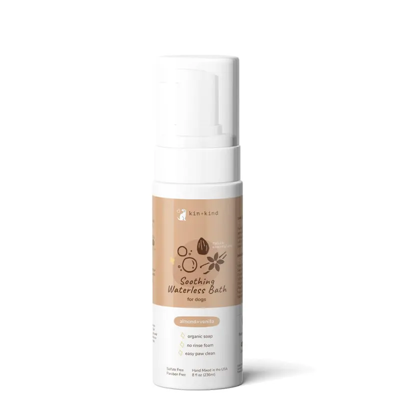 Soothing Almond & Vanilla Natural Waterless Bath for Dogs 8 oz