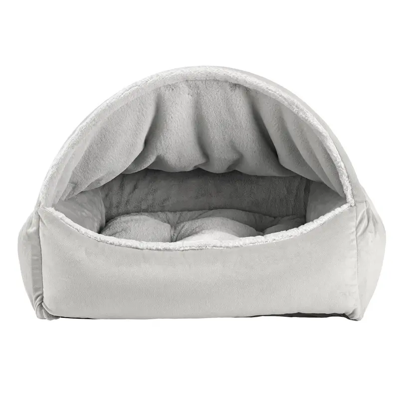 Cloud-Faux Fur Canopy Bed
