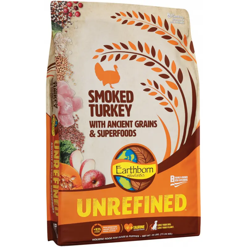 Earthborn Unrefined Smoked Turkey with Ancient Grains & Superfoods Dry Dog Food