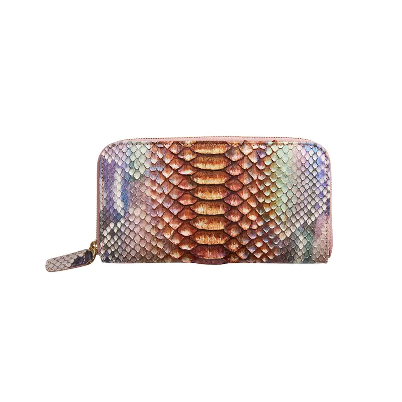 Iridescent Python Zip Wallet