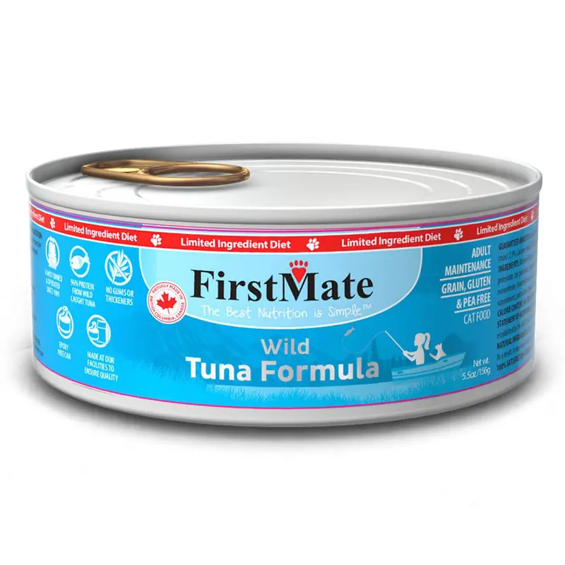 First Mate Grain-Free Wild Tuna Formula Limited Ingredient Wet Cat Food 5.5oz