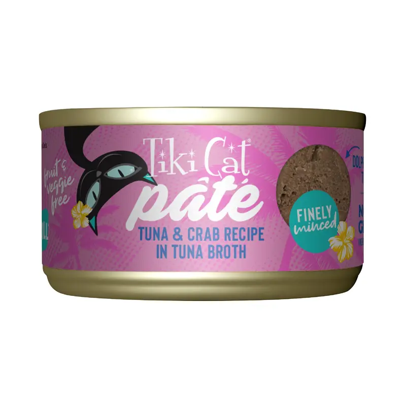 Tiki Cat Grill Pt Wet Cat Food Tuna & Crab 2.8oz Can