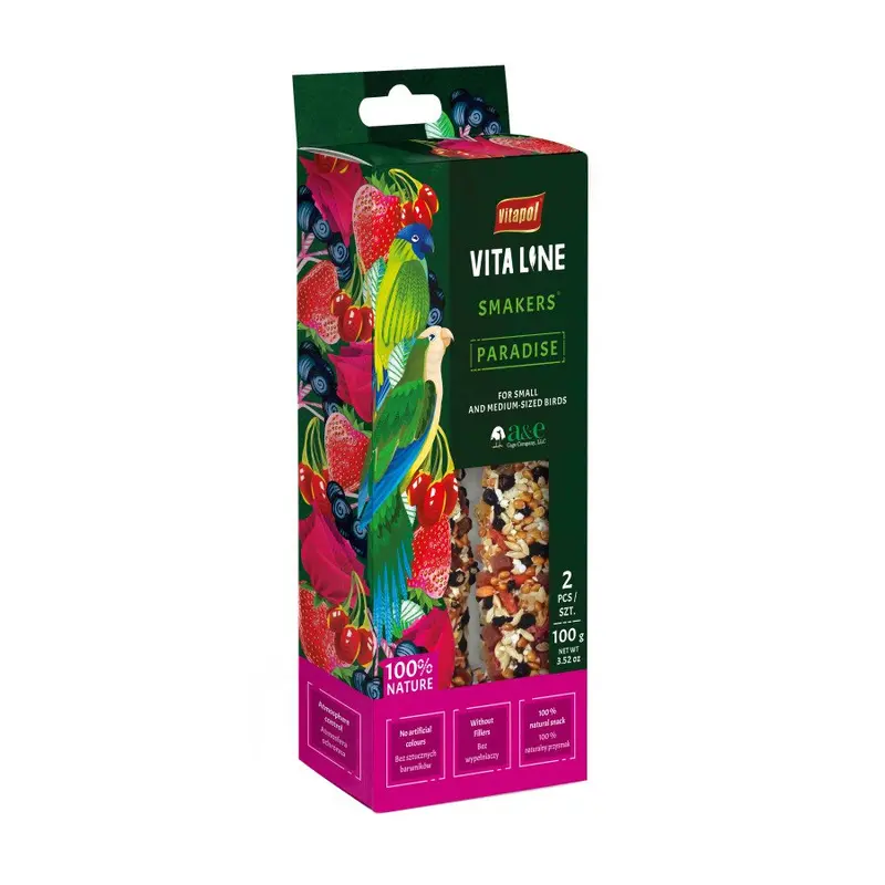 A&E Vitaline Smakers Paradise Bird Treat for Small and Medium Birds 2pk