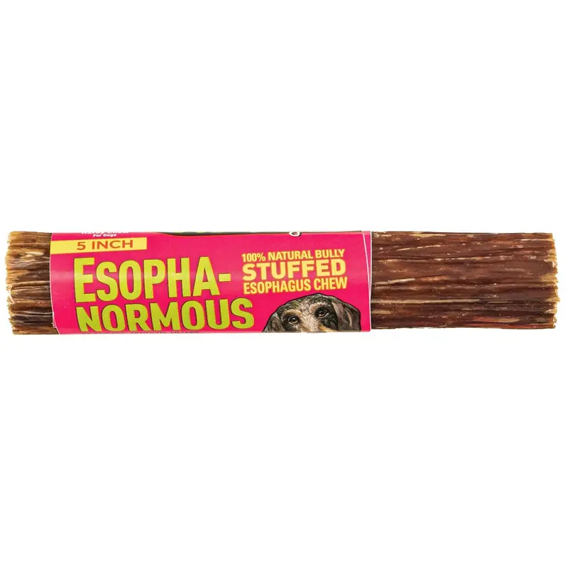 Etta Says Dog Chew Espoha Normous Bully Stuffed Esophagus 5in Single