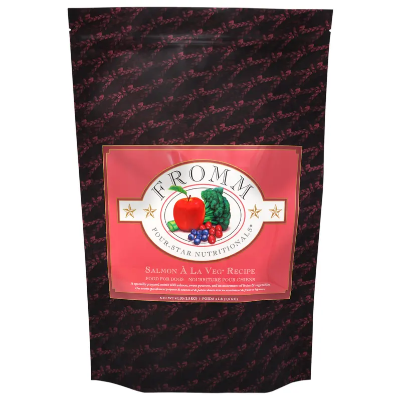 Fromm Four-Star Nutritionals Salmon  La Veg Food for Dogs 4 lb