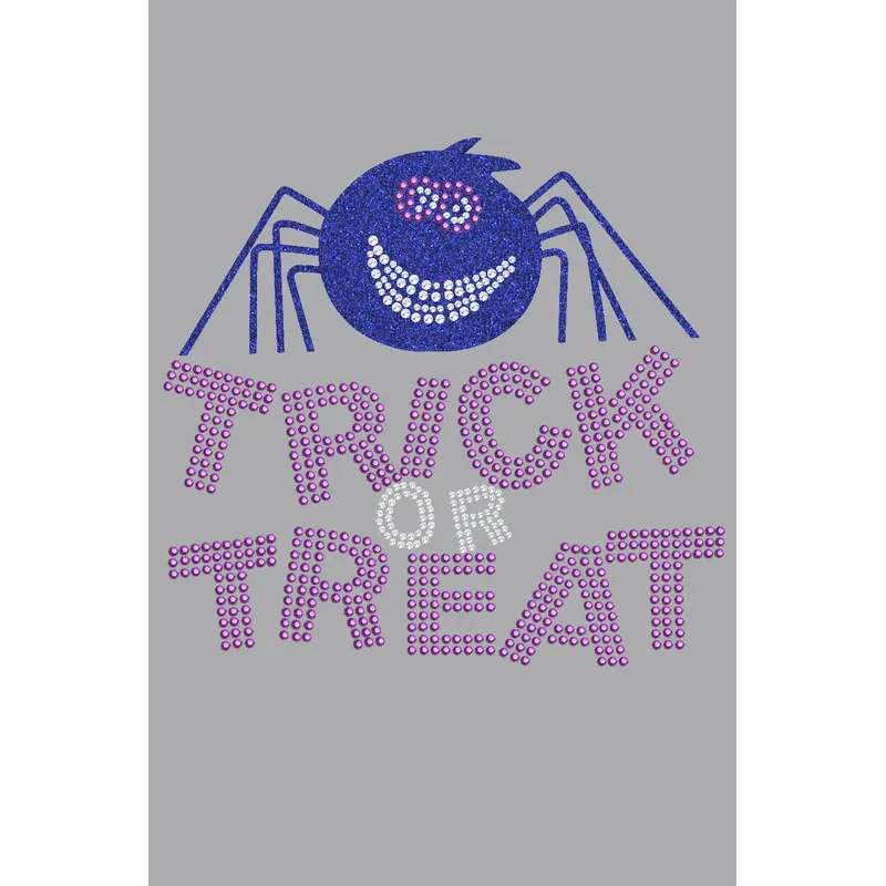 Trick or Treat with Blue Glitter Spider - Bandanna