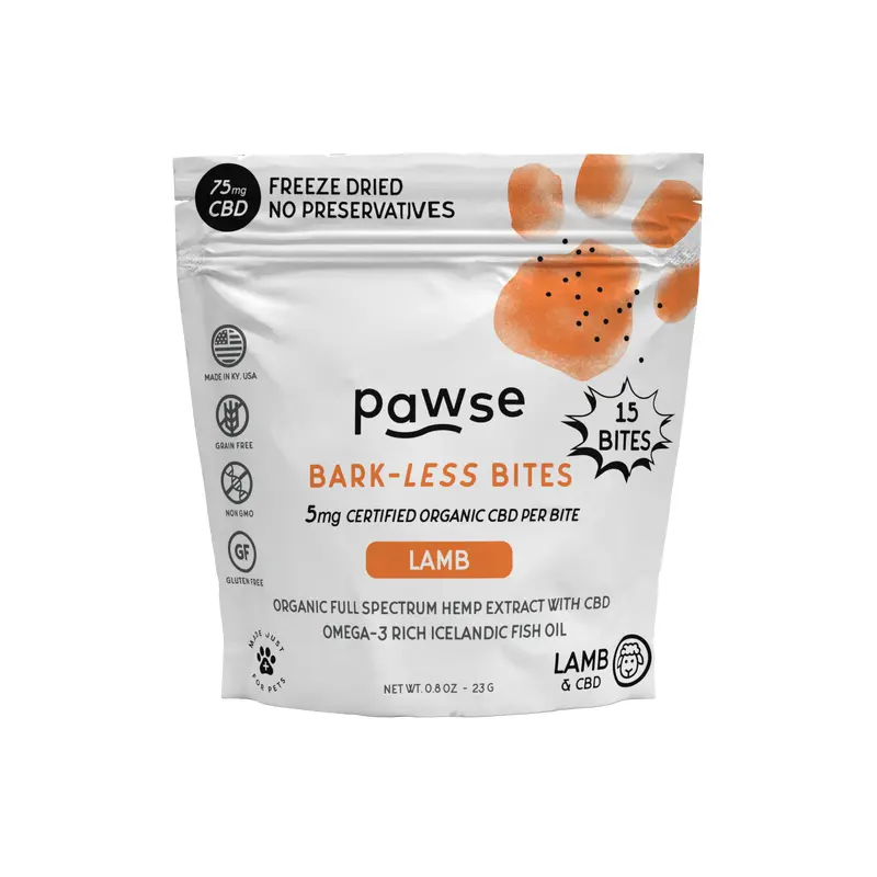 Pawse Bark-Less Bites Lamb (5 MG CBD Per Bite) - For All Pets