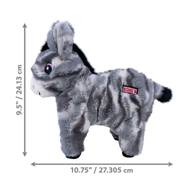 Kong Dog Toy Low Stuff Stripes Donkey Medium
