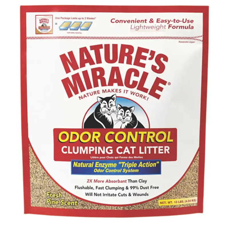 Nature's Miracle Odor Control Clumping Cat Litter, 10lb