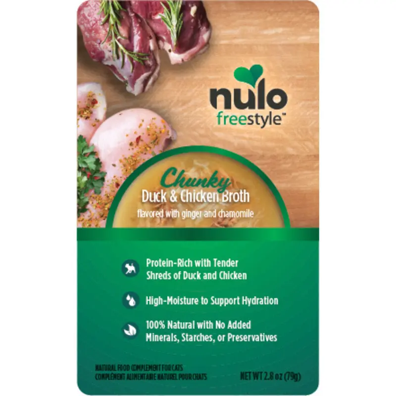 Nulo Freestyle 2.8oz Cat Food Chunky Duck and Chicken Broth