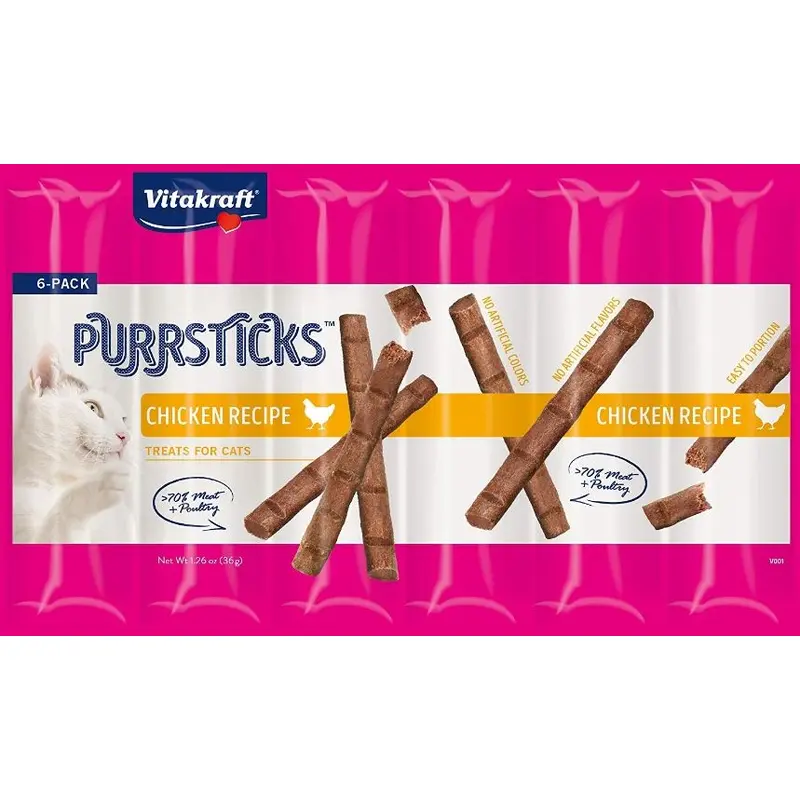 V35974 PurrSticks Chicken Treats for Cats - 6 Count