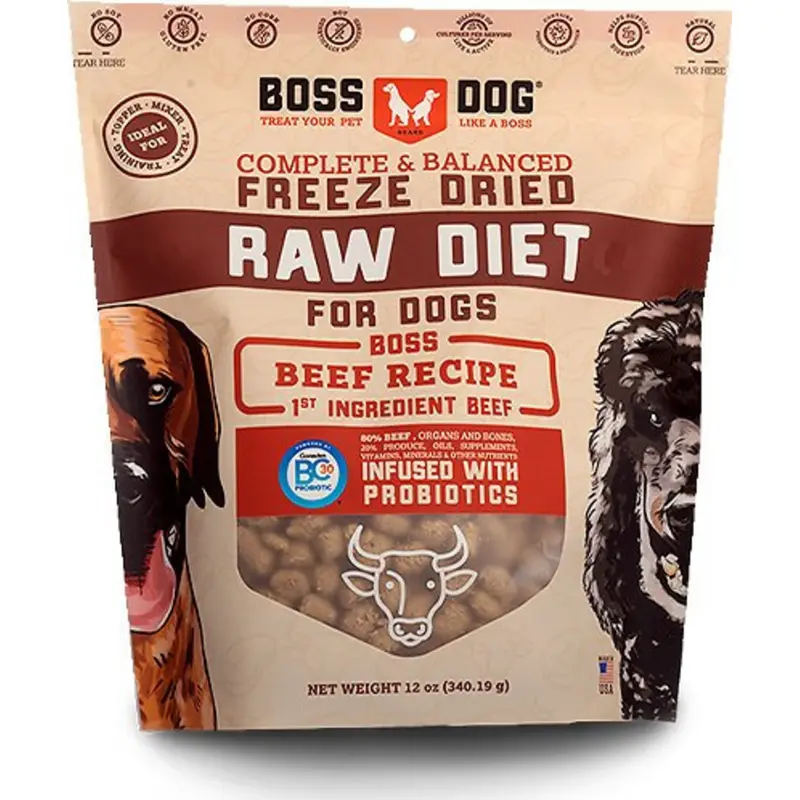 Boss Dog Complete & Balanced Beef Recipe Freeze Dried Dog Food