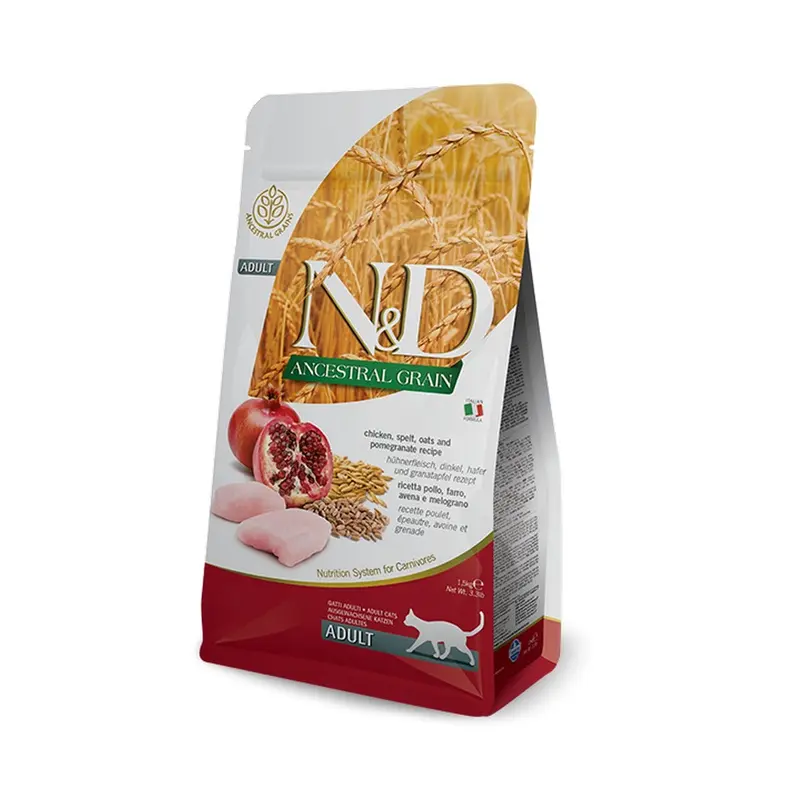 Farmina N&D Ancestral Grain Dry Cat Food - Chicken & Pomegranate - 3.3lb Bag