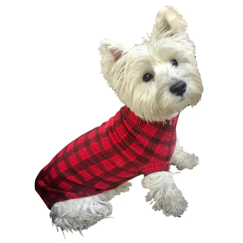 Londoner Plaid, Mockneck, Red/Black