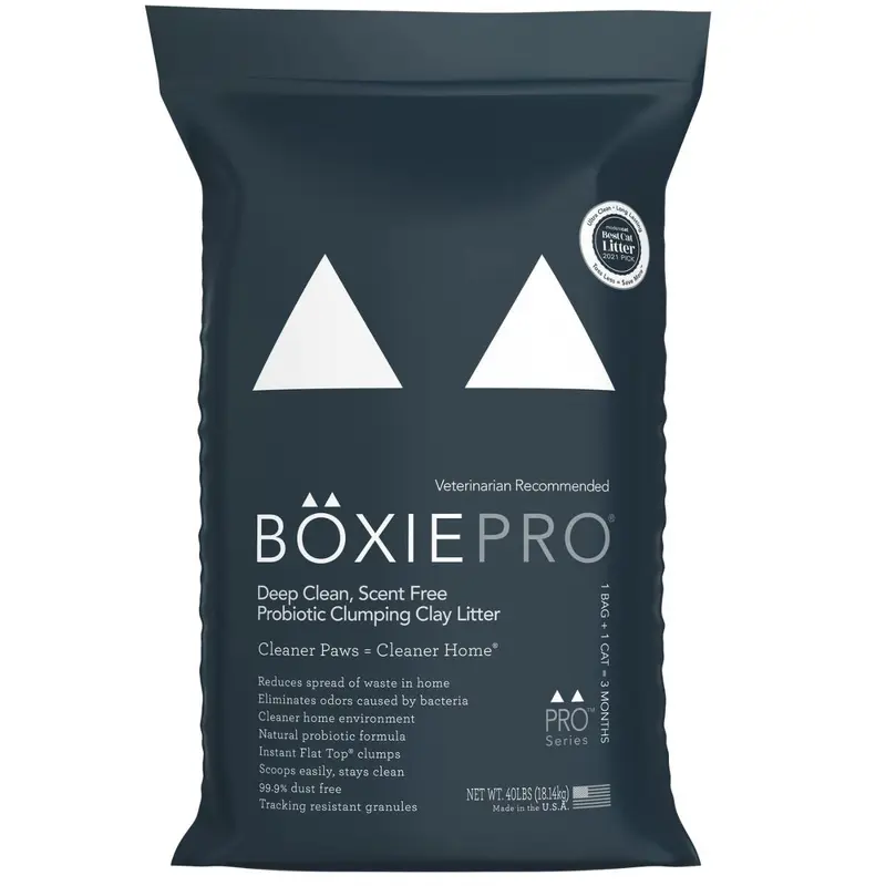 Boxiecat Pro Scent Free Clumping Cat Litter 40lb