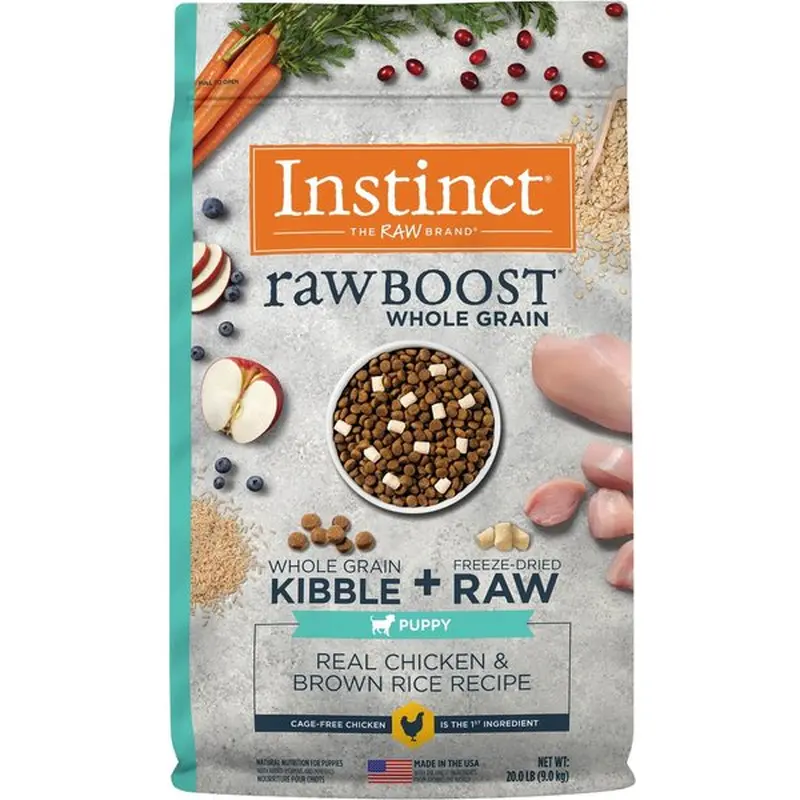 Instinct Raw Boost Puppy Chicken & Brown Rice Dry Dog Food, 20lb bag