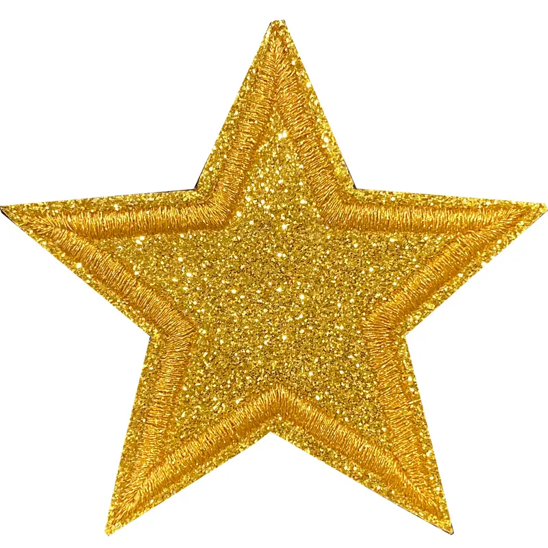 Gold Glitter Star Patch