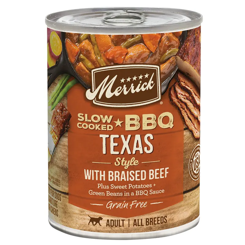 Merrick Slow Cooked Grain Free Adult Texas Beef Wet Dog Food (12.7oz)