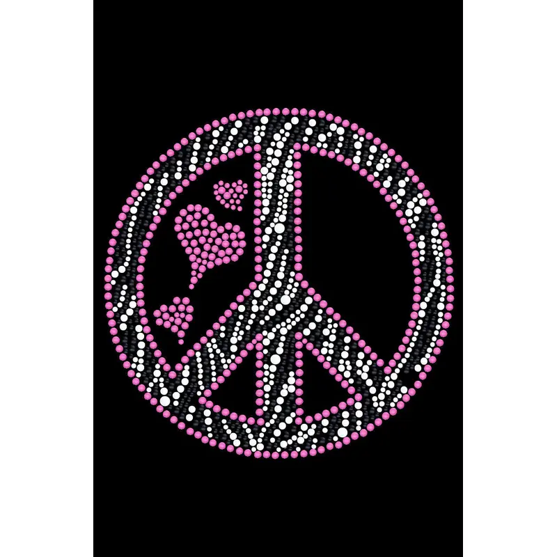 Peace Sign (Pink & Zebra Print) - Custom Tutu