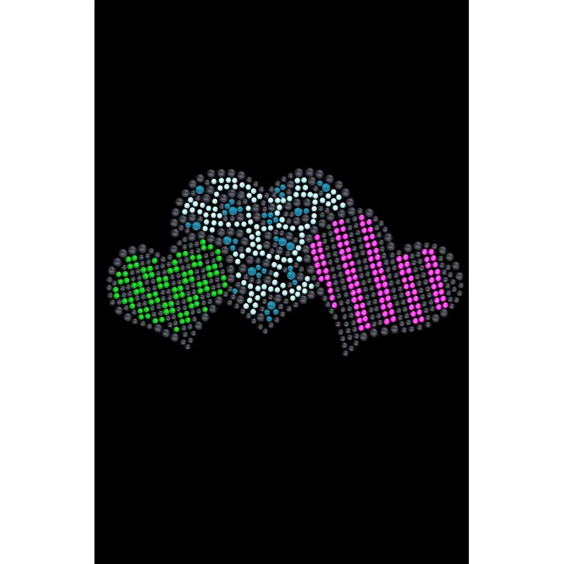Leopard, Checks, & Stripes Multicolor Hearts - Dog Tank