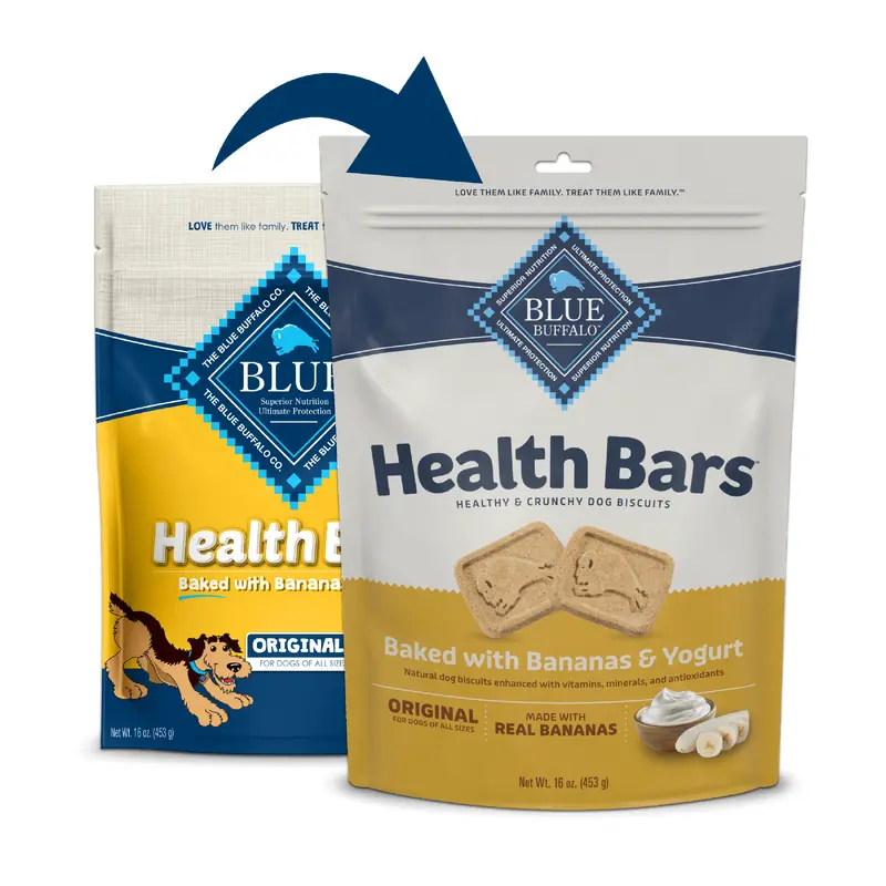 Blue Buffalo Blue Health Bar Crunchy Dog Biscuits Baked with Banana and Yogurt (16oz)