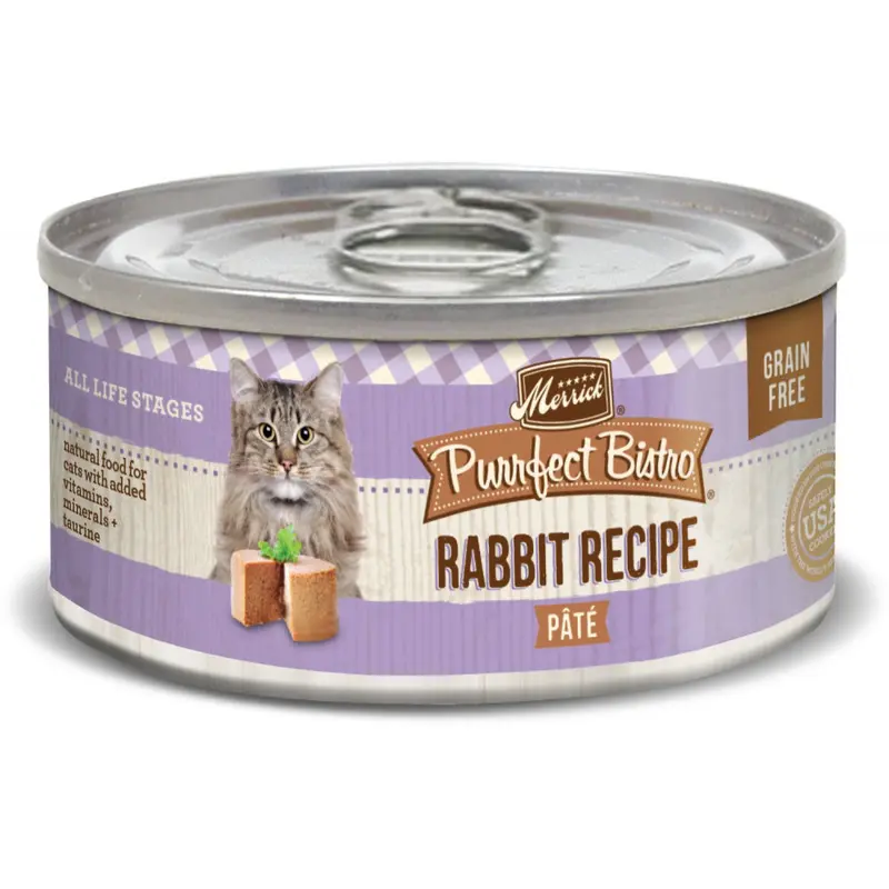 Merrick Purrfect Bistro Grain Free Rabbit Pate Canned Cat Food