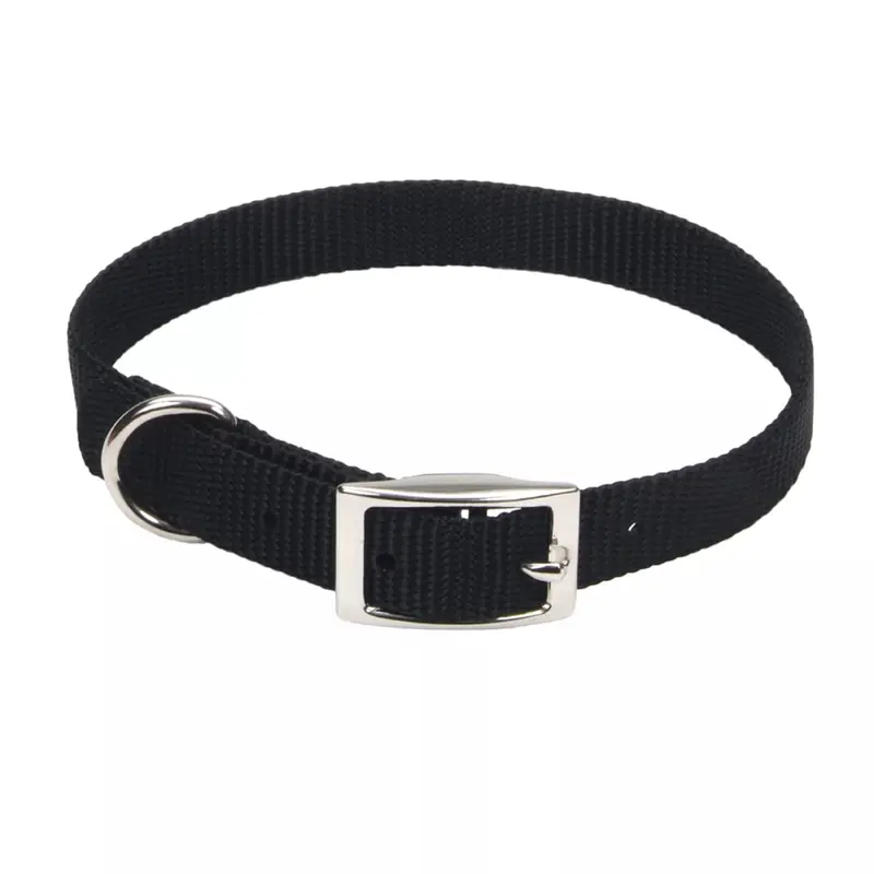 Coastal Single Ply 5/8in Wide 14in Dog Collar Black