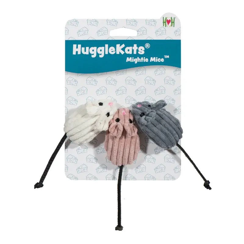 HuggleKats Mightie Mice 3pk Cat Toy