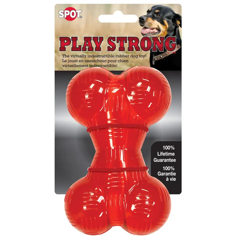 Spot Ethical Pet Dog Toy Play Strong Rubber Bone 4.5In