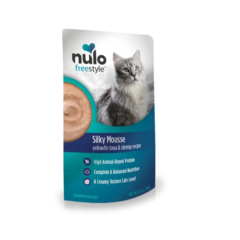 Nulo Cat Silky Mousse Cat Food Yellowfin Tuna & Shrimp 2.8oz