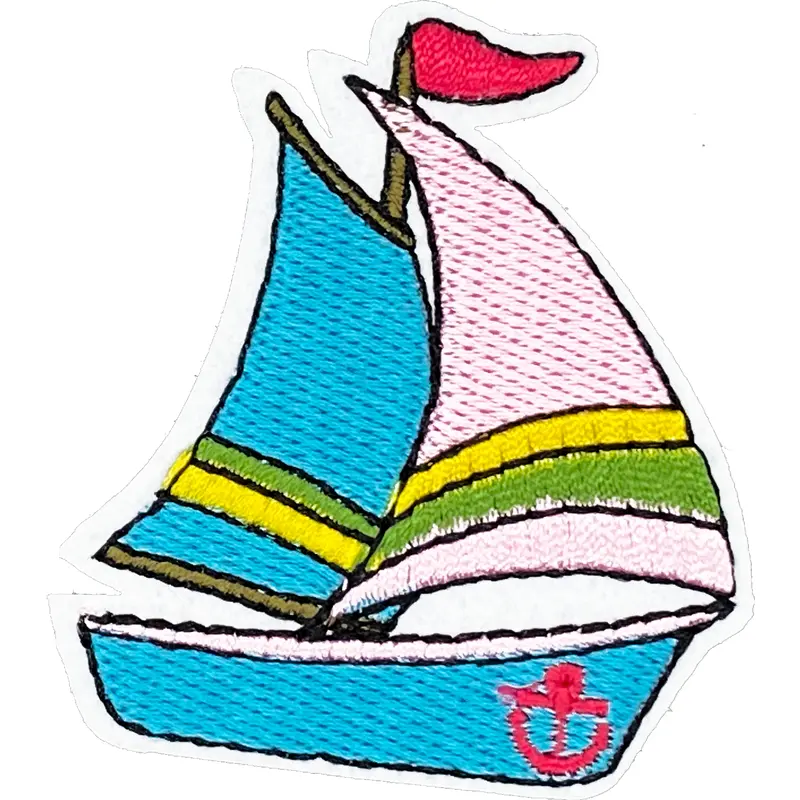 Sailboat 3 (Pink & Turquoise) - Patch