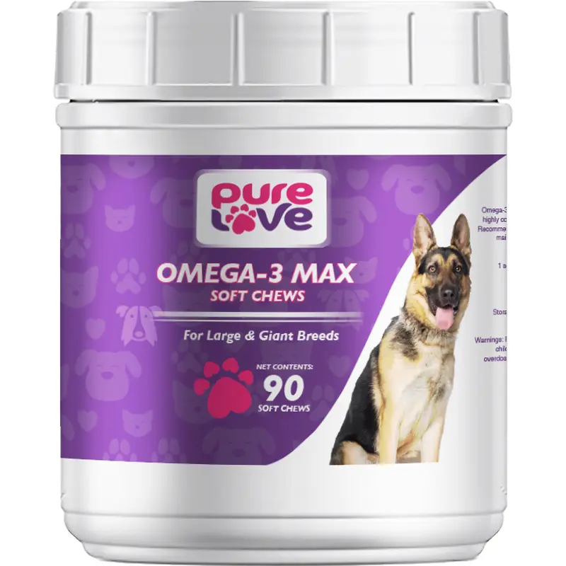 Pure Love Omega-3 Max Soft Chews for Large and Giant Dogs