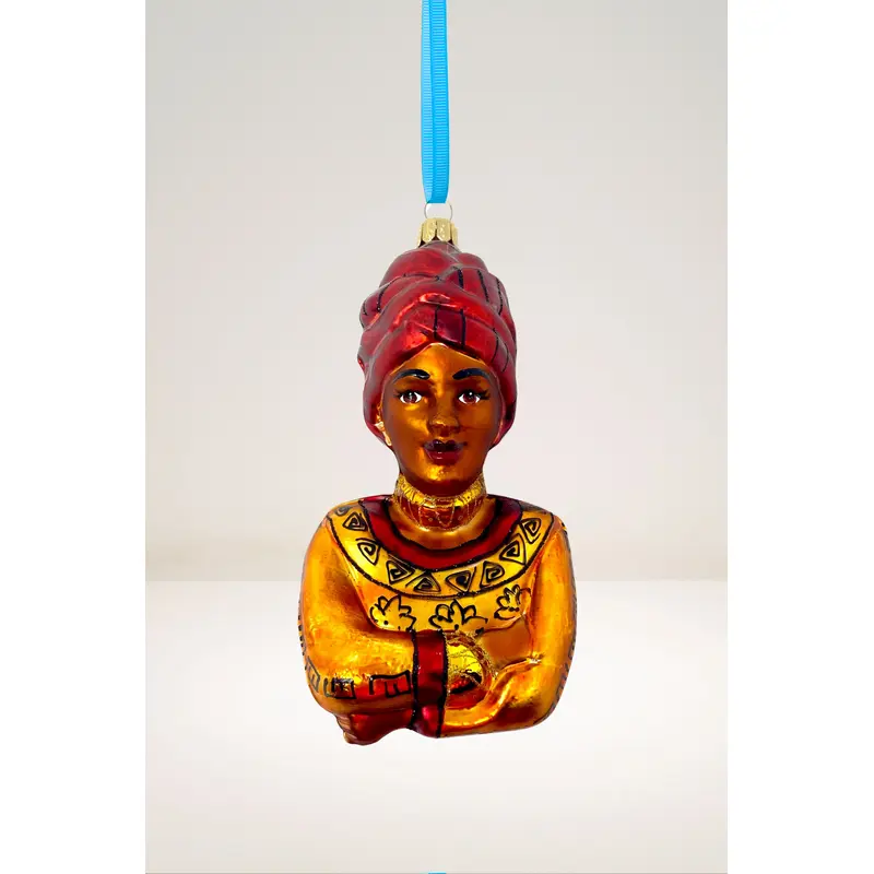 Tracey African Glass Christmas Ornament