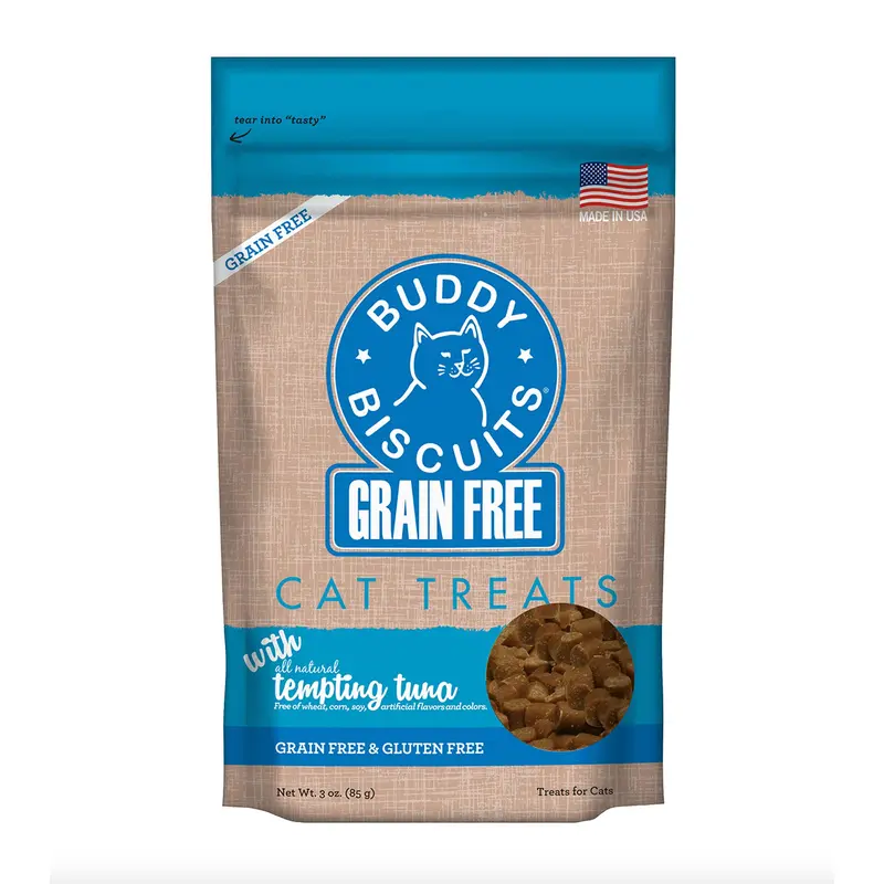 Buddy Biscuits Cat Grain Free Soft & Chewy Tempting Tuna 3 oz.