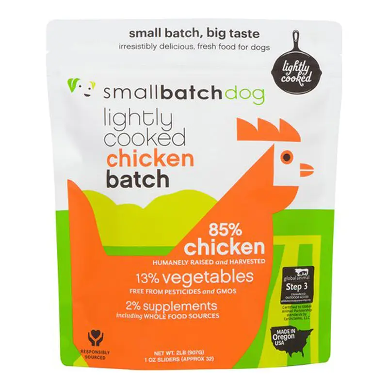 Smallbatch Lightly Cooked Frozen Chicken Batch Dog Food 2lb