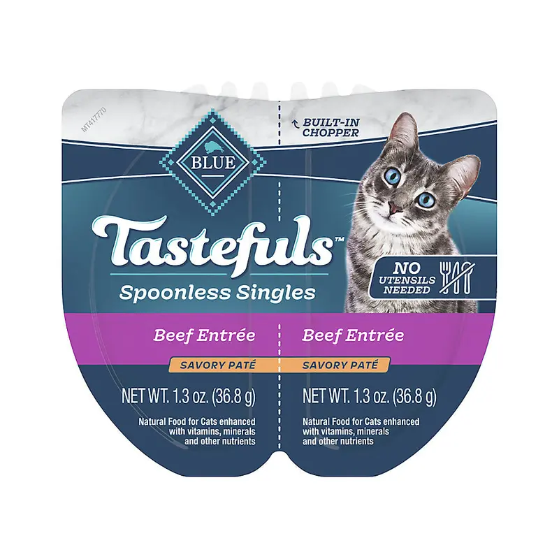 Blue Buffalo Tastefuls Spoonless Singles eef Entree Pate Adult Dry Cat Food - 2.6oz