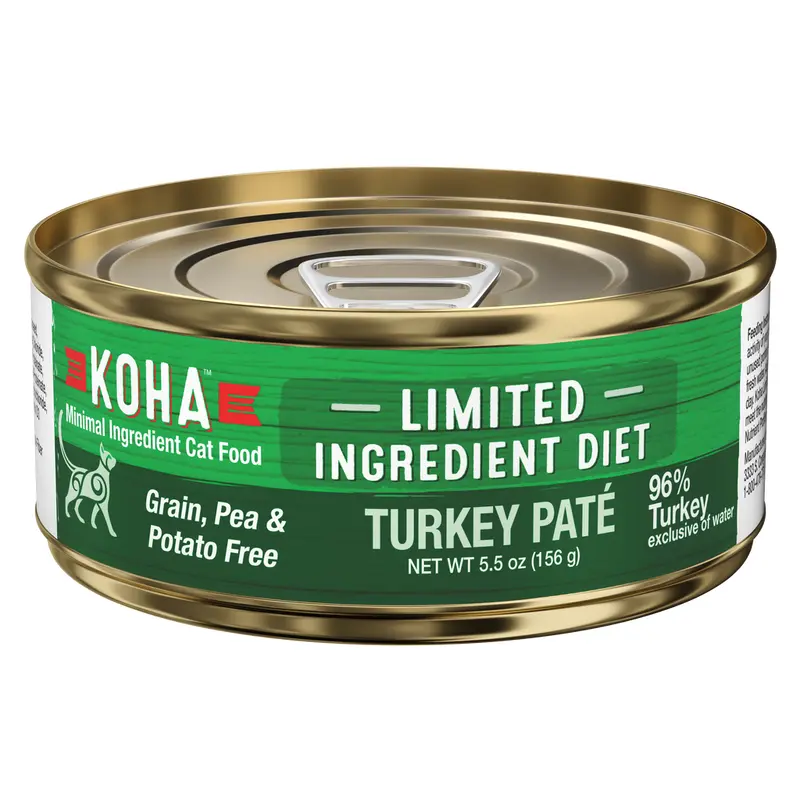 Koha Limited Ingredient Wet Cat Food 3oz Turkey Pate