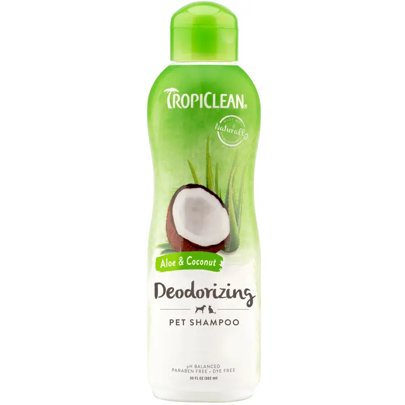 TropiClean Aloe & Coconut Deodorizing Shampoo for Pets, 20oz