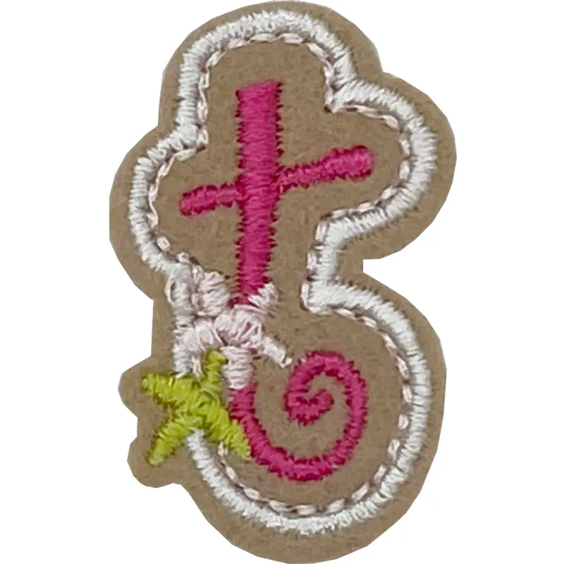 Curly Pink T - Patch