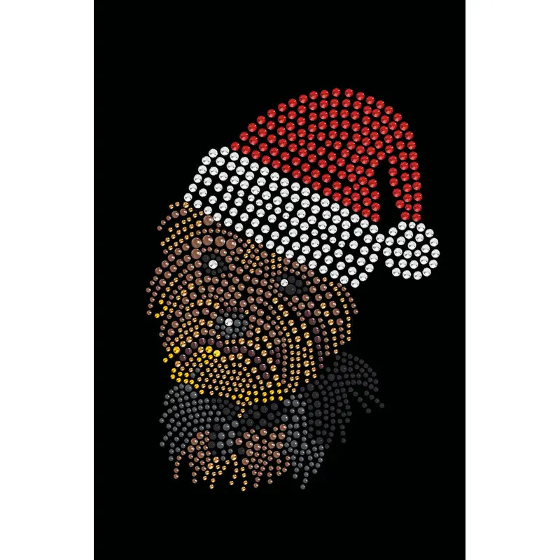 Yorkie Face  1 with Santa Hat - Custom Tutu